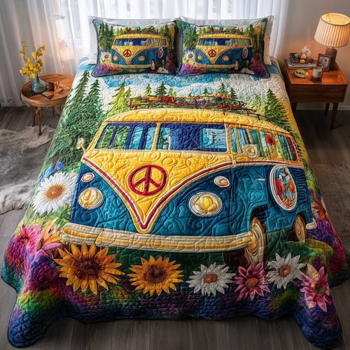 Hippie Van 3-Piece Quilted Bedding Set GFTONL6049