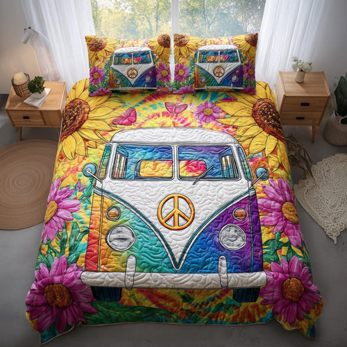 Hippie Van 3-Piece Quilted Bedding Set GFTONL6055
