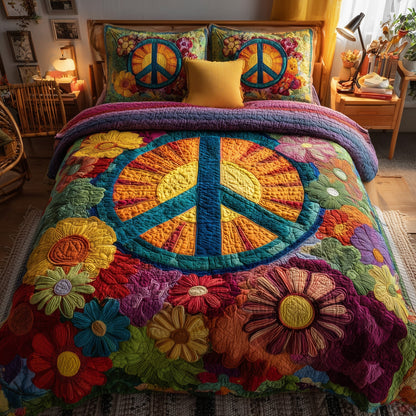 Hippie Vibe 3-Piece Quilted Bedding Set GFTONL6056