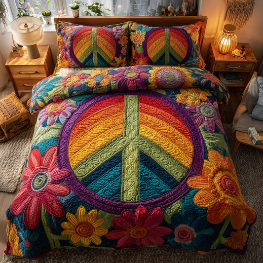 Hippie Vibe 3-Piece Quilted Bedding Set GFTONL6057