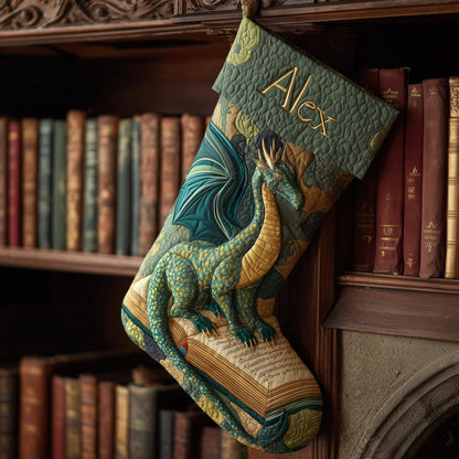 Green Dragon Quilted Christmas Stocking GFTONL6075