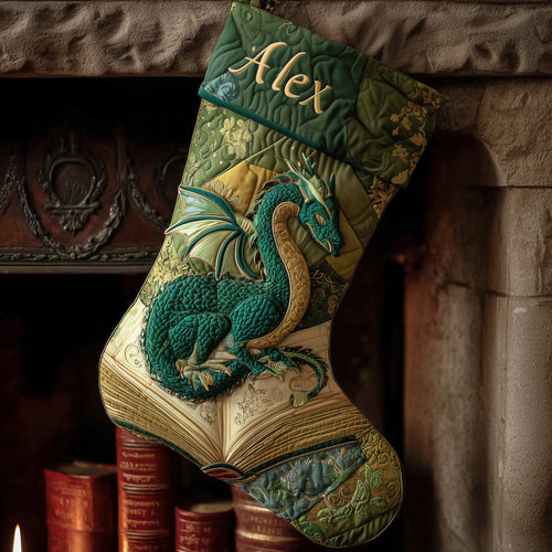 Green Dragon Quilted Christmas Stocking GFTONL6078