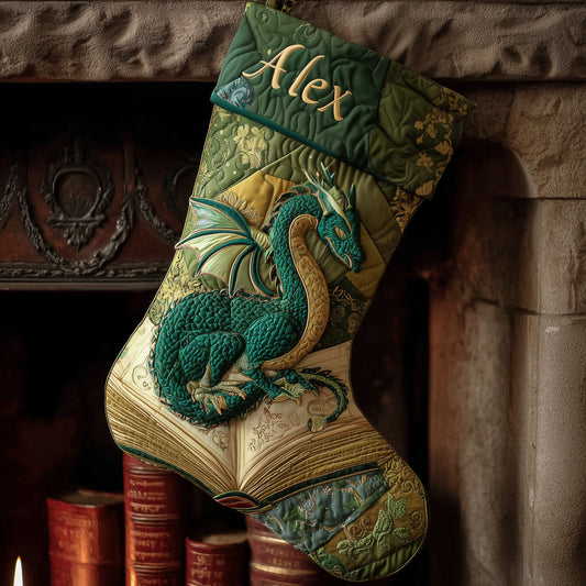 Green Dragon Quilted Christmas Stocking GFTONL6078