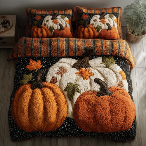 Pumpkin Heaven 3-Piece Quilted Bedding Set GFTONL6107