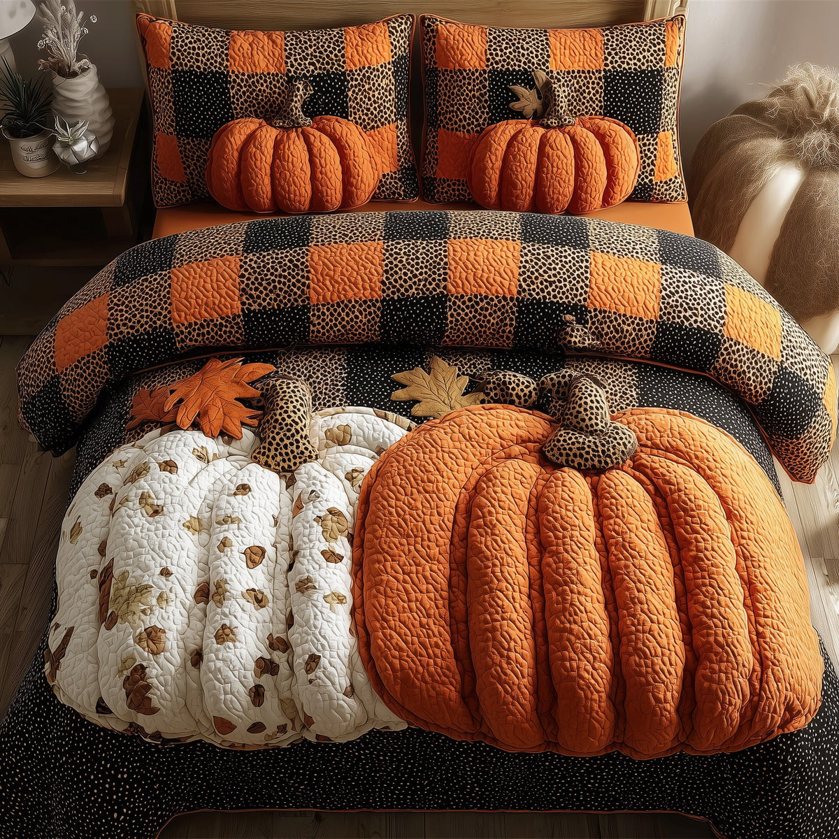 Autumn Vibe 3-Piece Quilted Bedding Set GFTONL6109