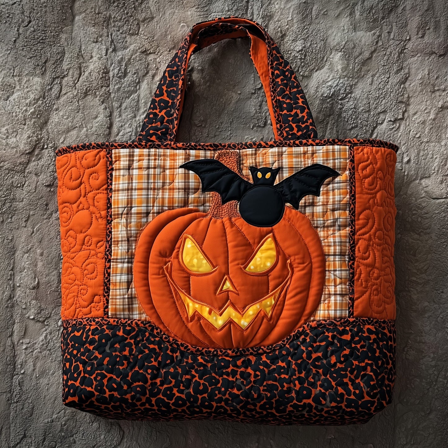 Spooky Pumpkin Quilted Tote Bag GFTONL6130