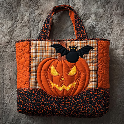 Spooky Pumpkin Quilted Tote Bag GFTONL6130
