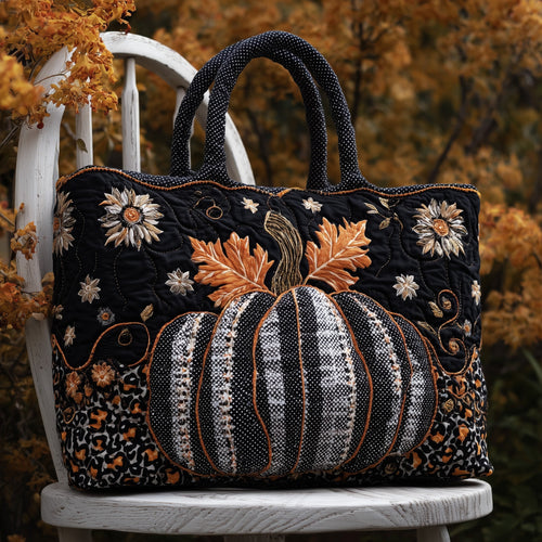 Gothic Pumpkin Quilted Tote Bag GFTONL6132