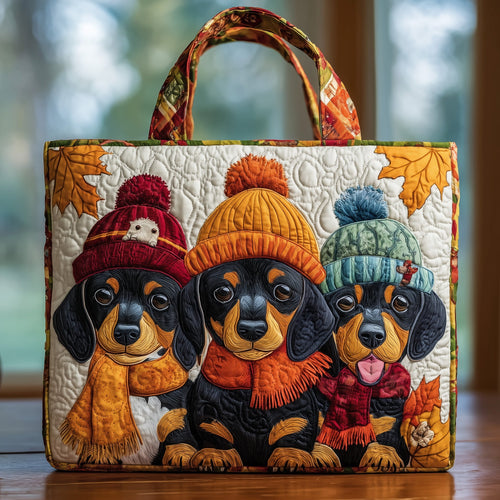 Adorable Dachshund Quilted Tote Bag GFTONL6135