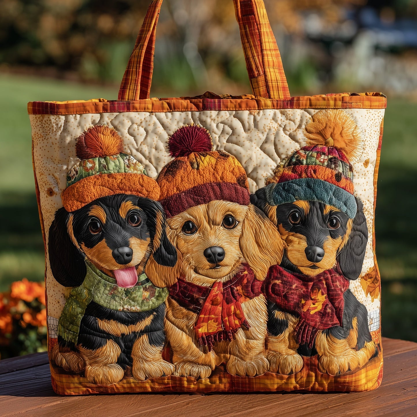 Adorable Dachshund Quilted Tote Bag GFTONL6142