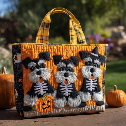 Skeleton Schnauzer Quilted Tote Bag GFTONL6148