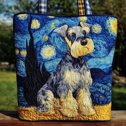 Starry Schnauzer Quilted Tote Bag GFTONL6149