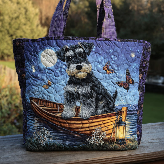 Rowboat Schnauzer Quilted Tote Bag GFTONL6150