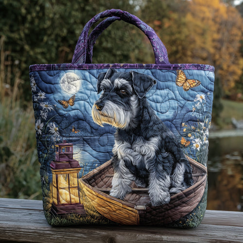 Rowboat Schnauzer Quilted Tote Bag GFTONL6151