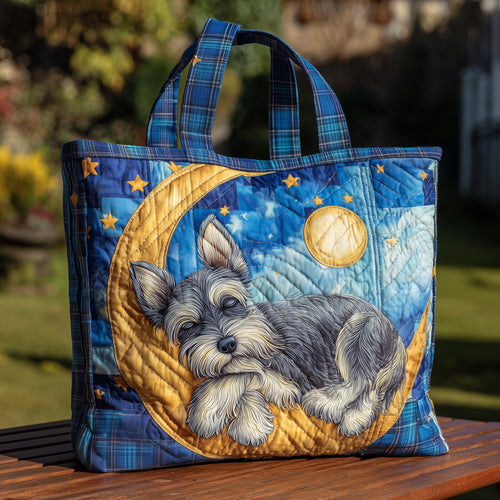 Sleeping Schnauzer Quilted Tote Bag GFTONL6154