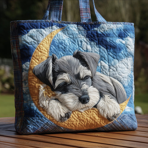 Sleeping Schnauzer Quilted Tote Bag GFTONL6155