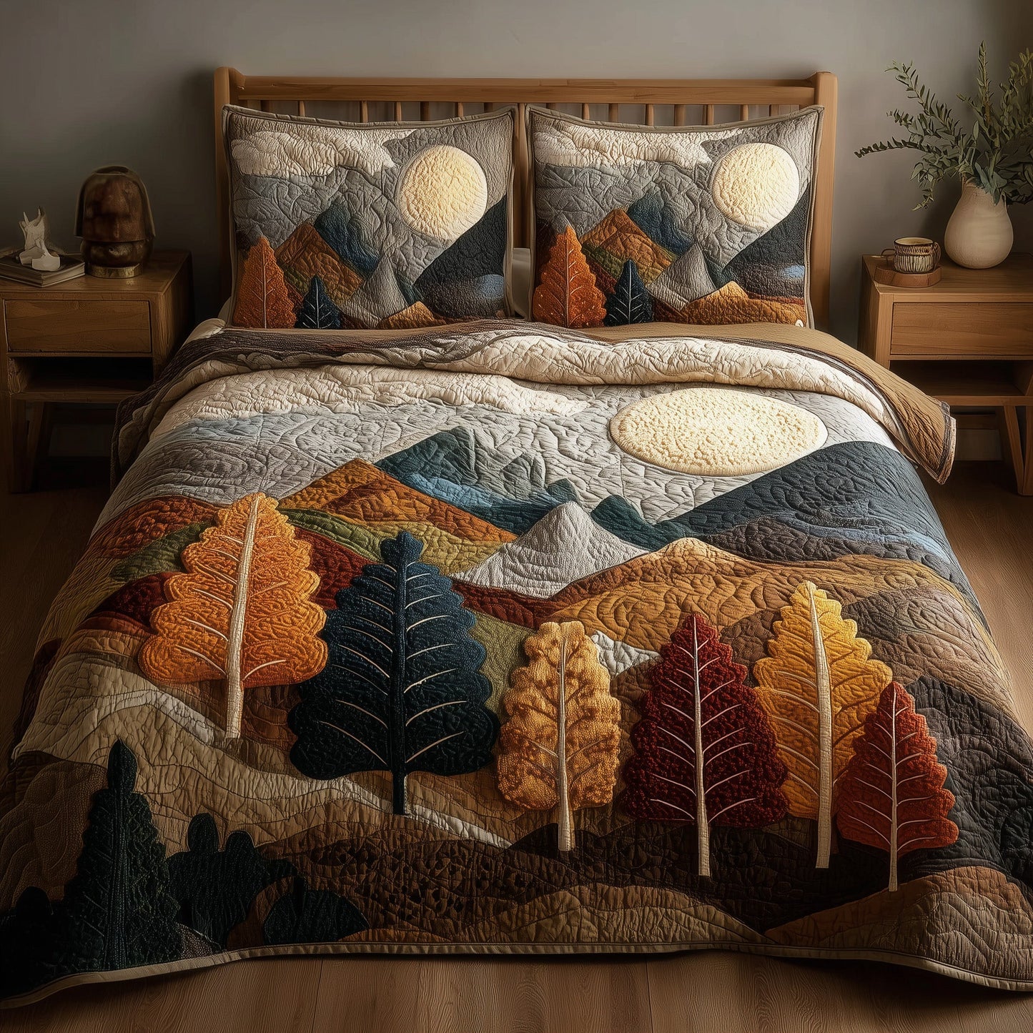 Midnight Autumn Forest Duvet Cover Set GFTONL6159