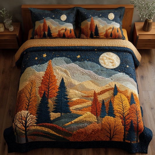 Midnight Autumn Forest Duvet Cover Set GFTONL6161
