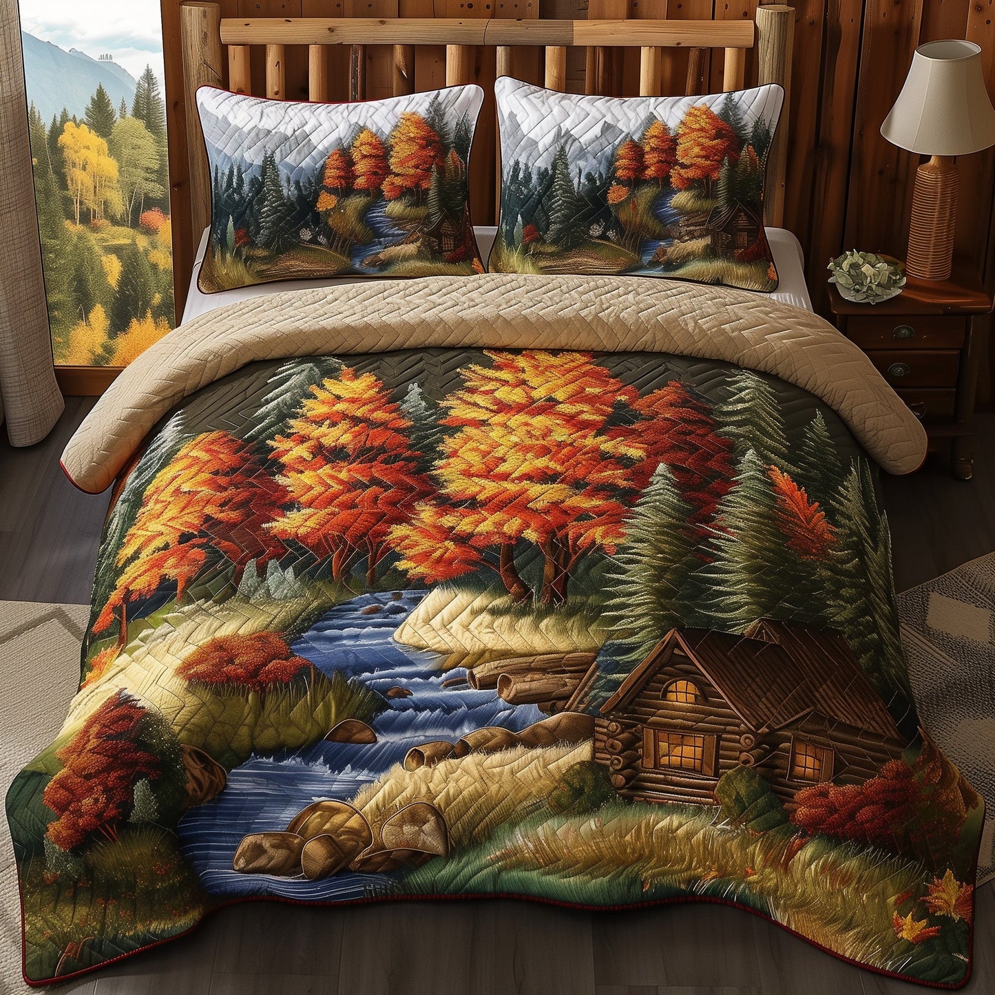 Autumn Cabin Duvet Cover Set GFTONL6172