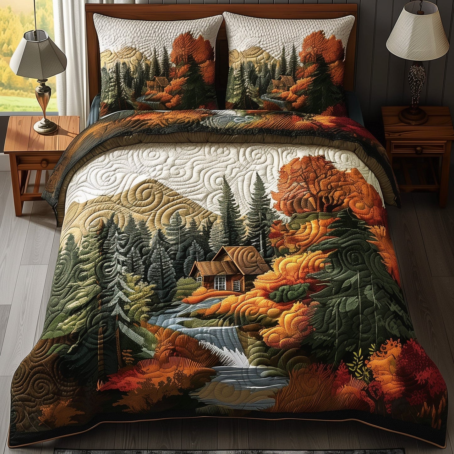 Autumn Cabin Duvet Cover Set GFTONL6173