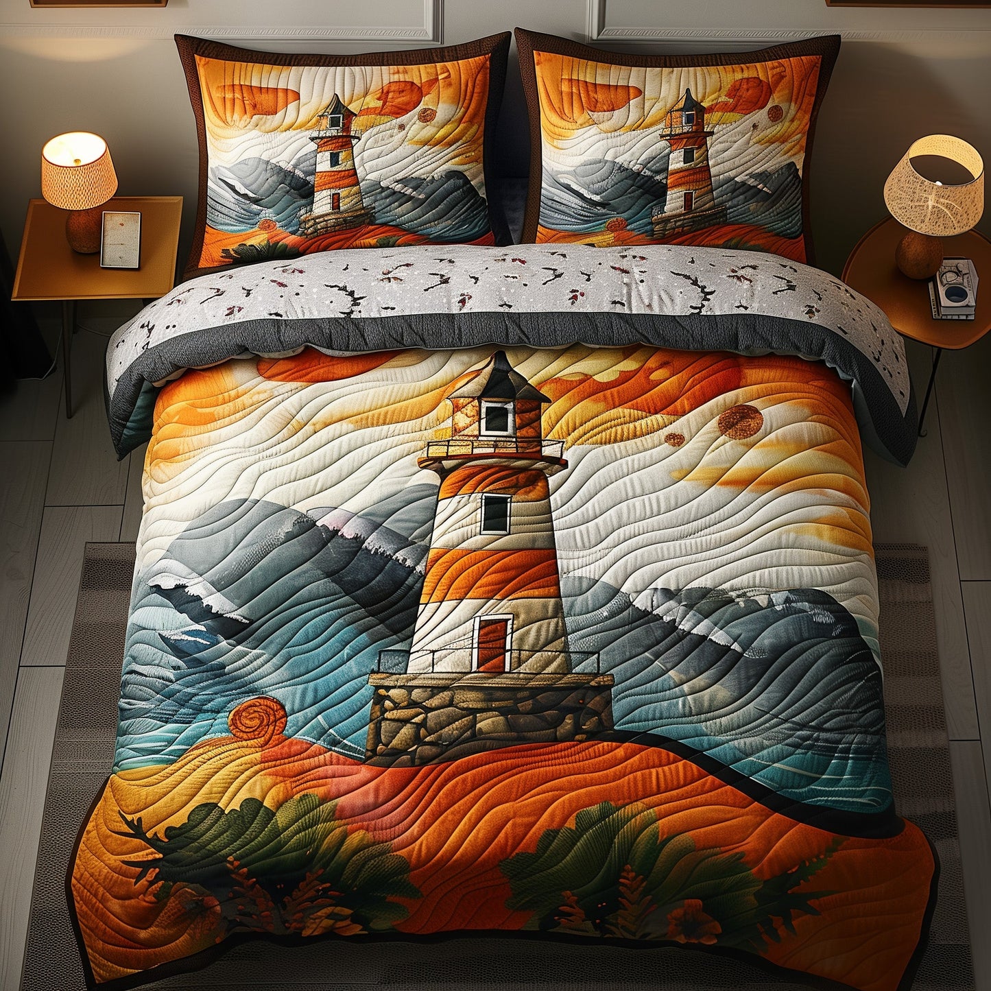 Sunset Lighthouse Duvet Cover Set GFTONL6188