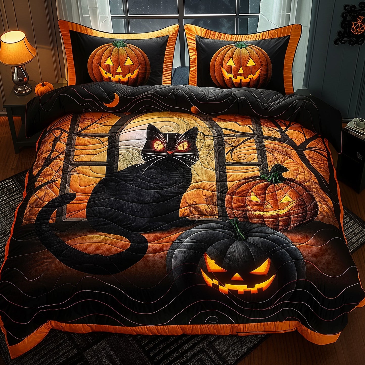 Black Cat Duvet Cover Set GFTONL6207