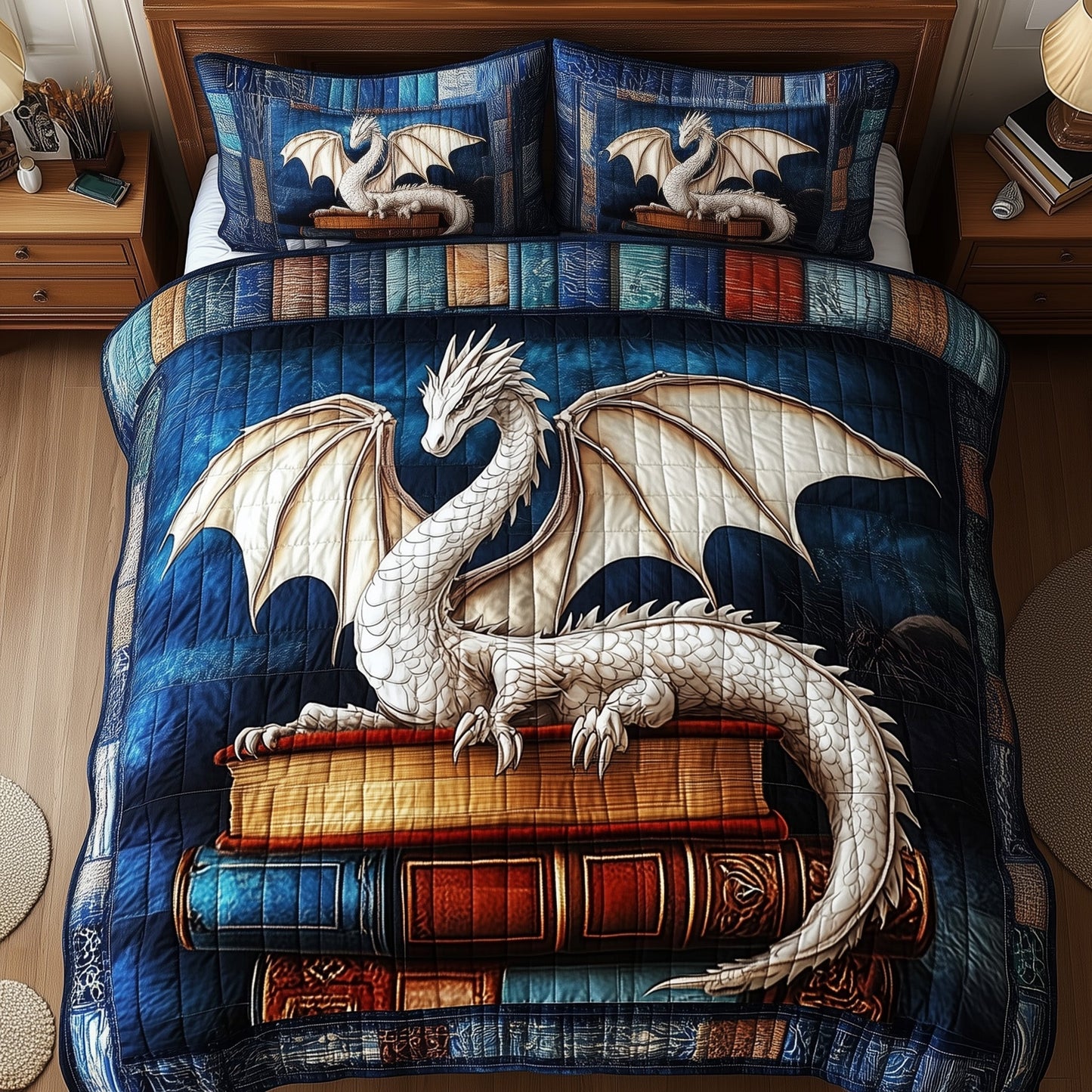 Dragon And Book Duvet Cover Set GFTONL6211