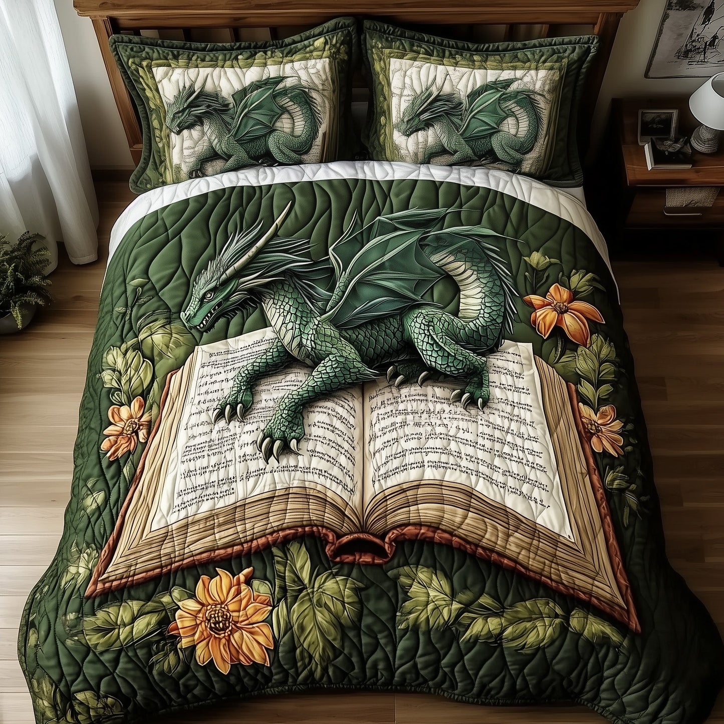 Dragon Bookworm Duvet Cover Set GFTONL6212