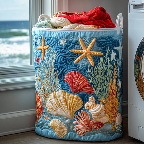 Coastal Dream Quilted Laundry Basket GFTONL6228
