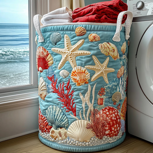 Coastal Dream Quilted Laundry Basket GFTONL6229