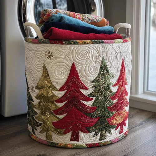 Festive Tree Quilted Laundry Basket GFTONL6252