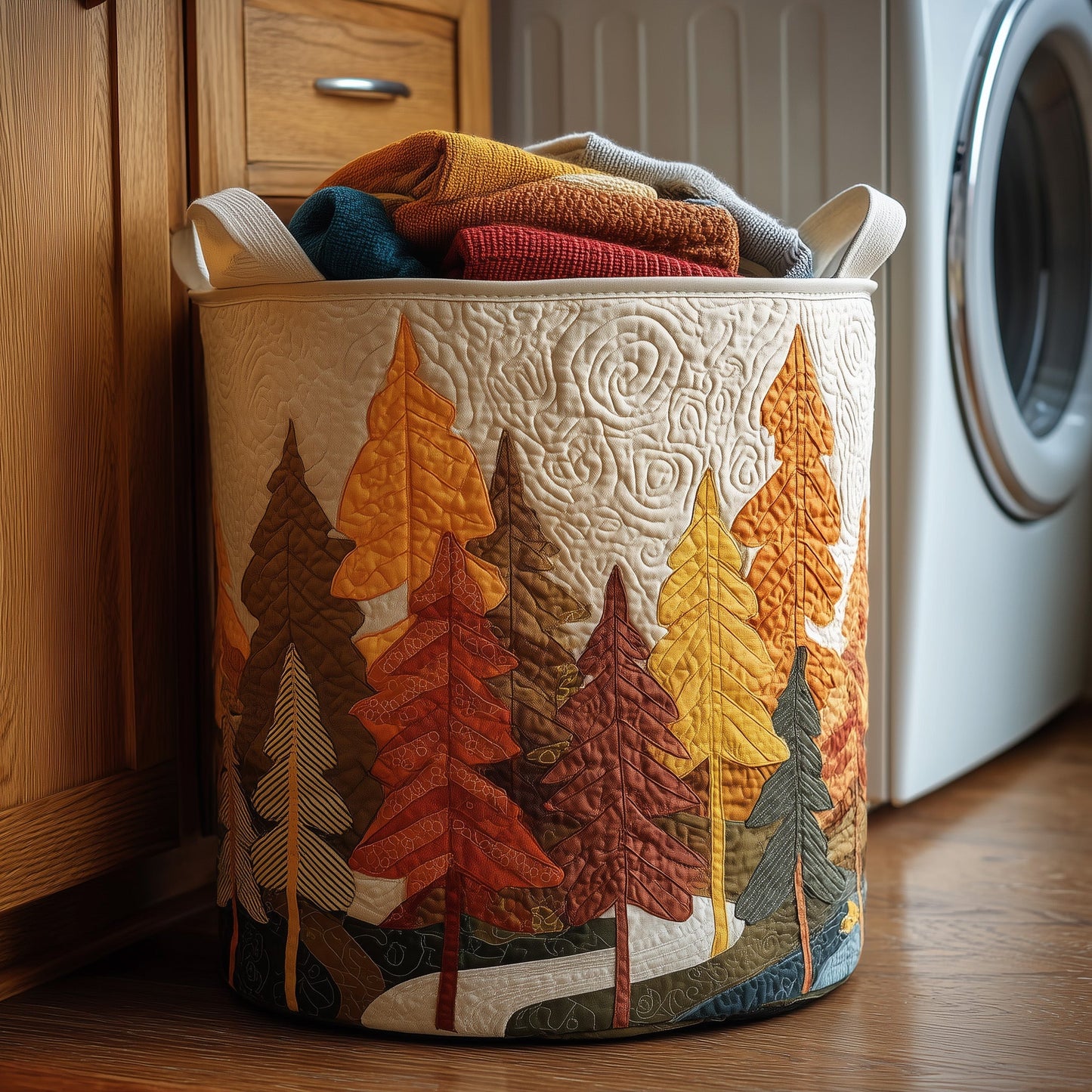 Autumn Tree Quilted Laundry Basket GFTONL6255
