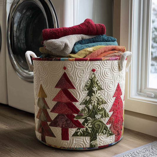 Festive Tree Quilted Laundry Basket GFTONL6257