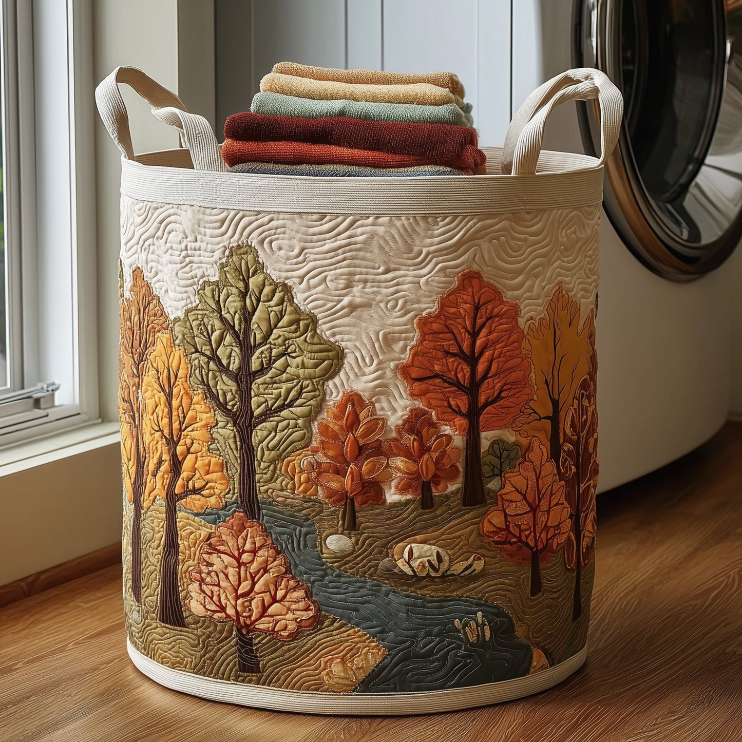 Autumn Tree Quilted Laundry Basket GFTONL6258