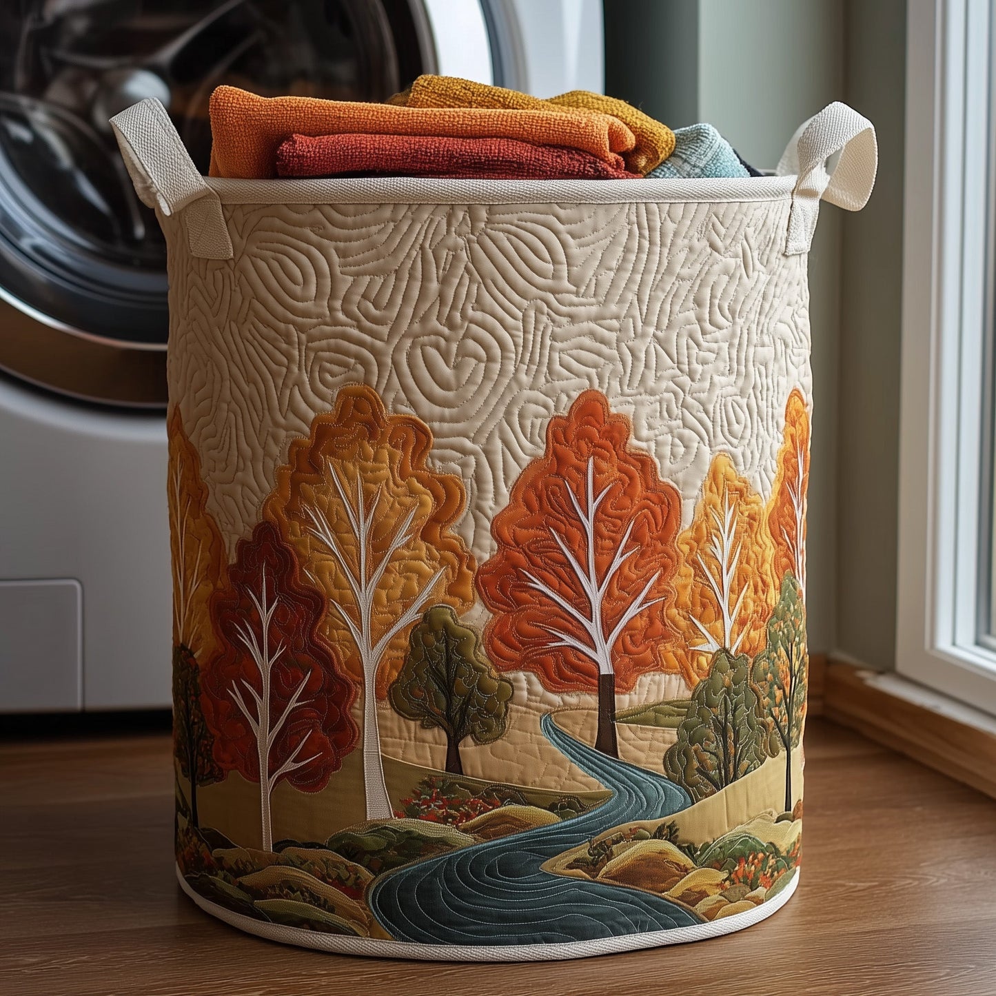 Autumn Tree Quilted Laundry Basket GFTONL6259