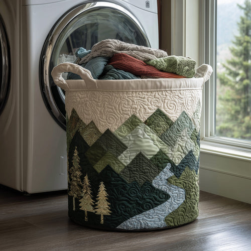 Misty Forest Quilted Laundry Basket GFTONL6261