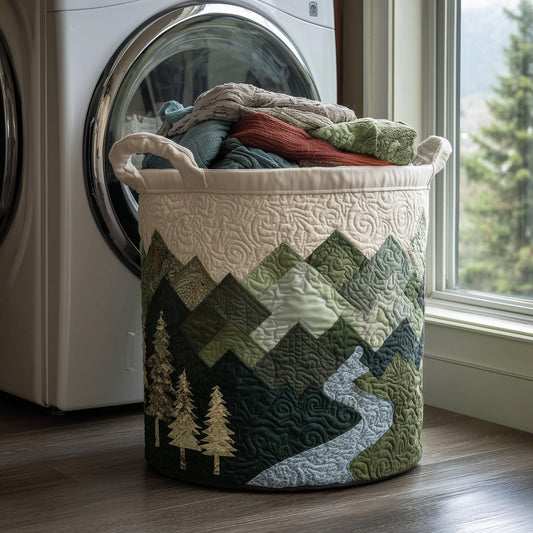 Misty Forest Quilted Laundry Basket GFTONL6261