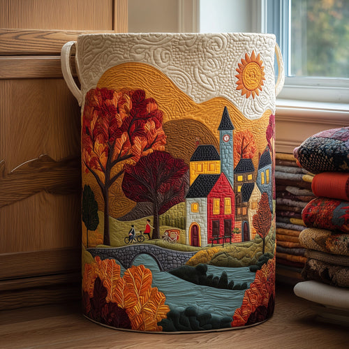 Autumn Town Quilted Laundry Basket GFTONL6282
