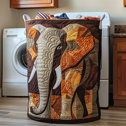 Elephant Quilted Laundry Basket GFTONL6289