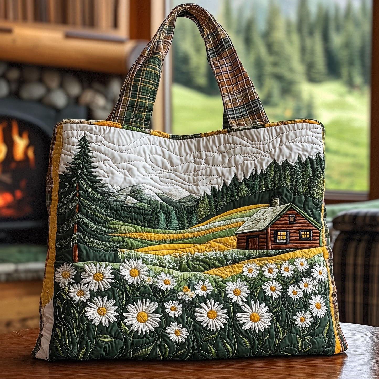 Medow Cabin Quilted Tote Bag GFTONL6336