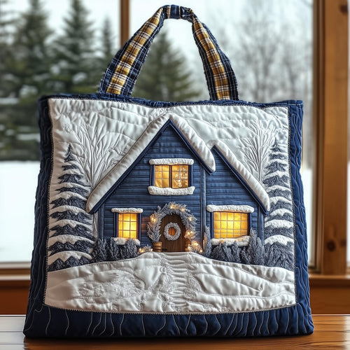 Christmas Cabin Quilted Tote Bag GFTONL6337