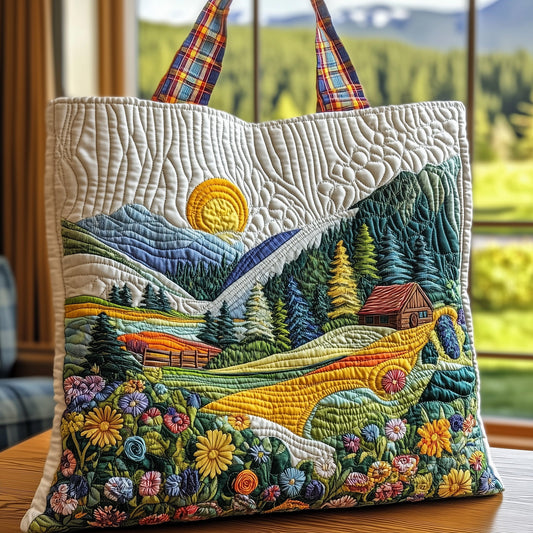 Rolling Hill Cabin Quilted Tote Bag GFTONL6338