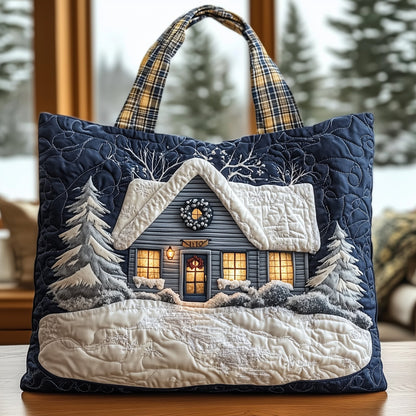 Christmas Cabin Quilted Tote Bag GFTONL6342