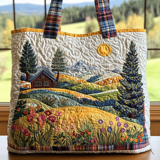 Rolling Hill Cabin Quilted Tote Bag GFTONL6343