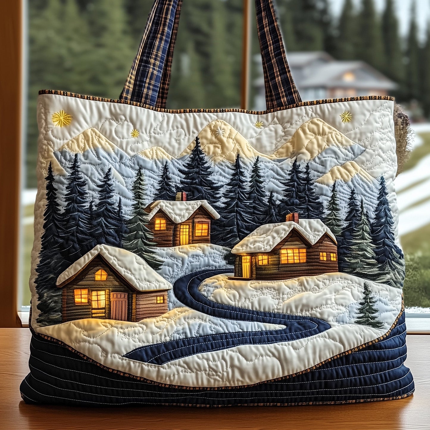 Snowy Hill Quilted Tote Bag GFTONL6344