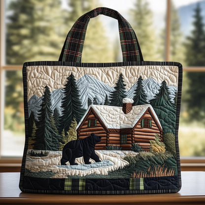 Bear And Cabin Quilted Tote Bag GFTONL6345
