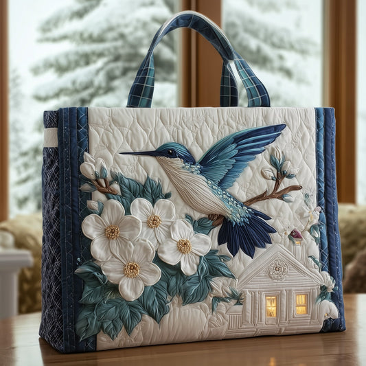 Elegant hummingbird Quilted Tote Bag GFTONL6350