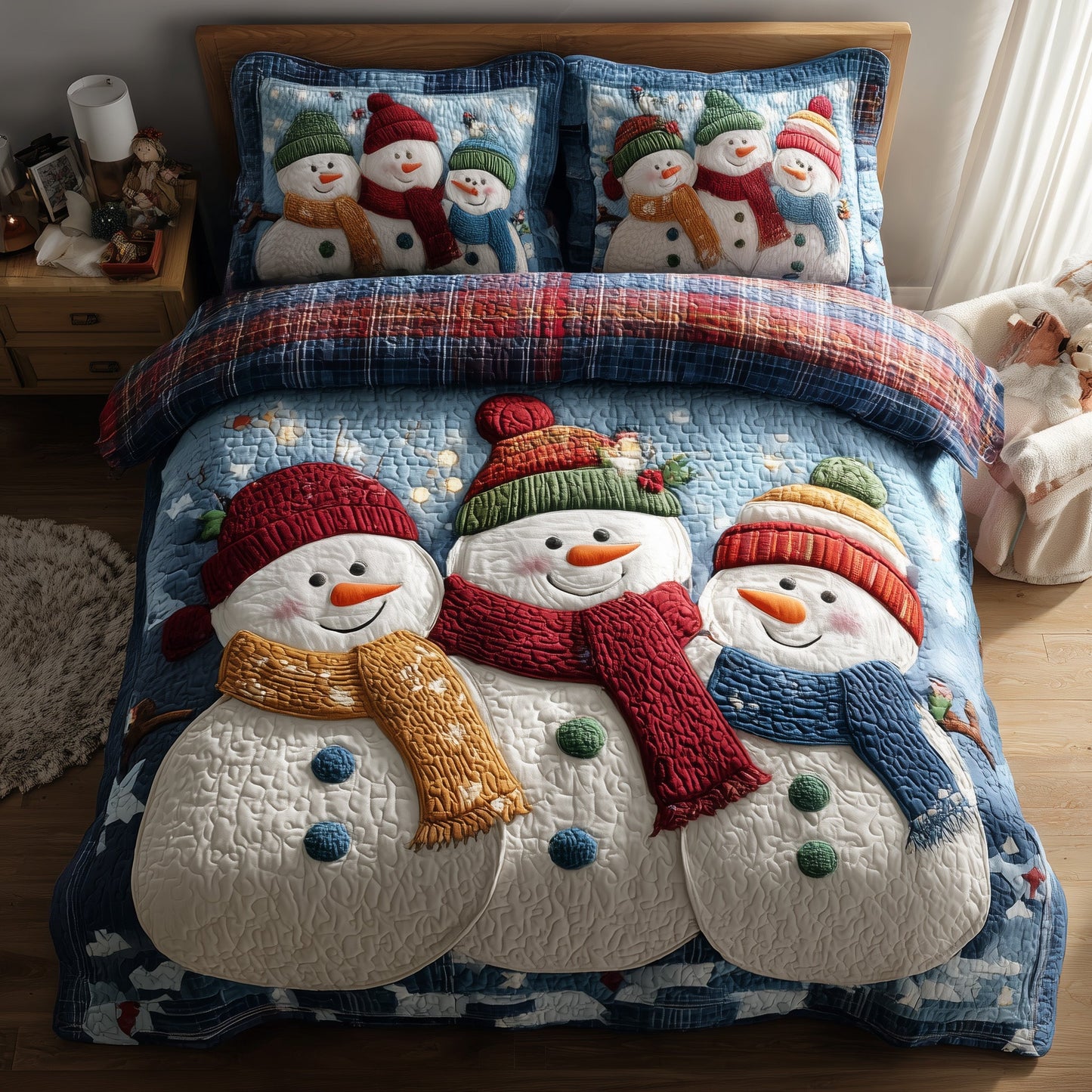 Cheerful Snowman Duvet Cover Set GFTONL6366