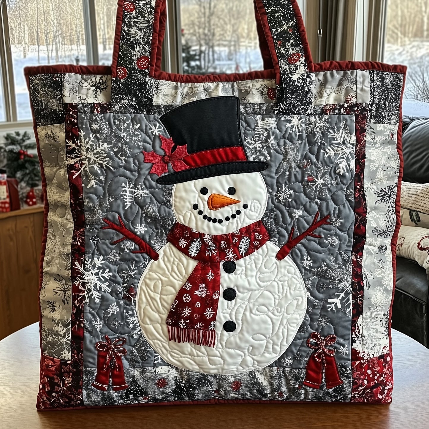 Snowman Spirit Quilted Tote Bag GFTONL6382