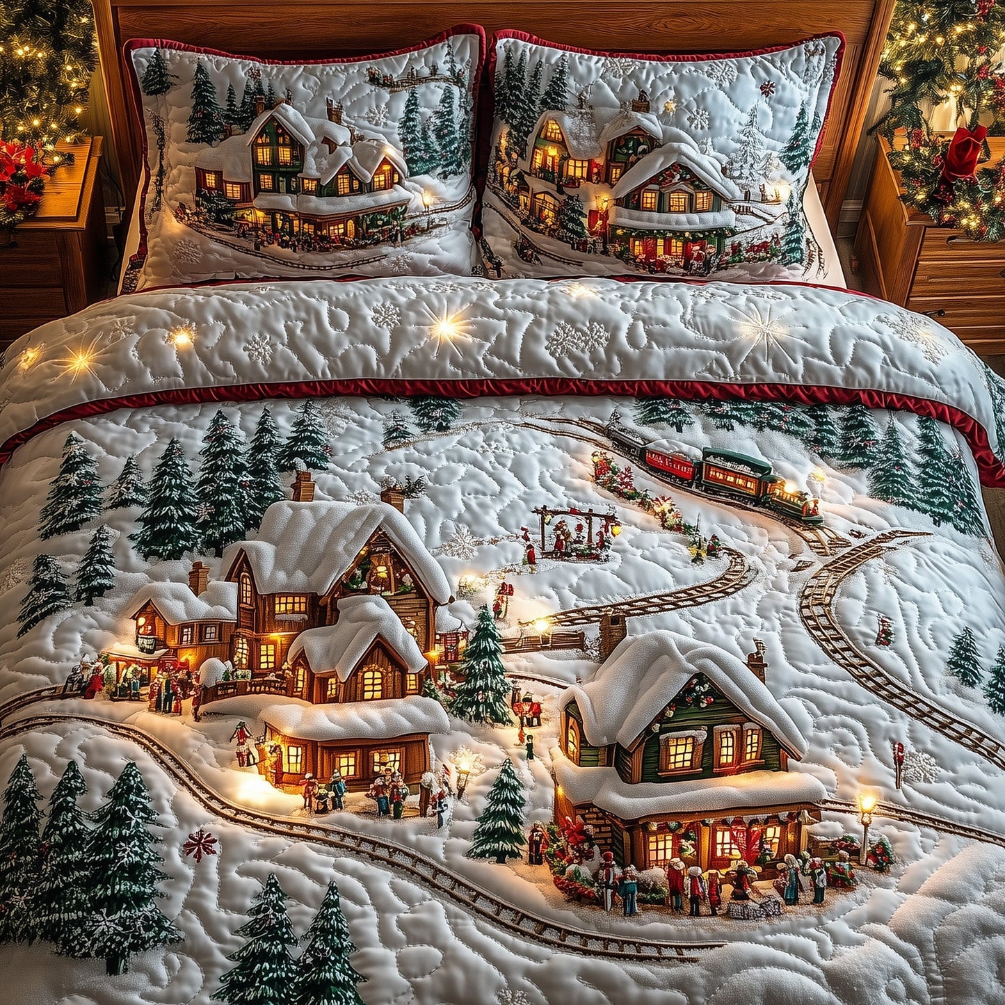 Festive Village Duvet Cover Set GFTONL6396